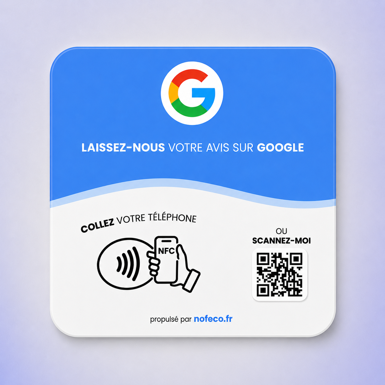 Plaque NFC Google Avis – Augmentez vos avis clients facilement