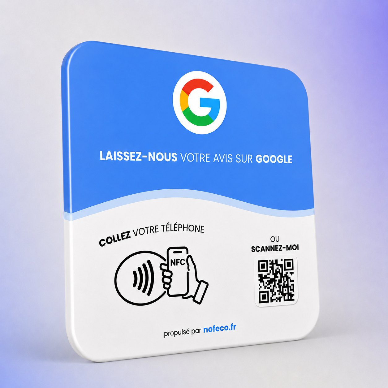 Plaque NFC Nofeco - vue droite